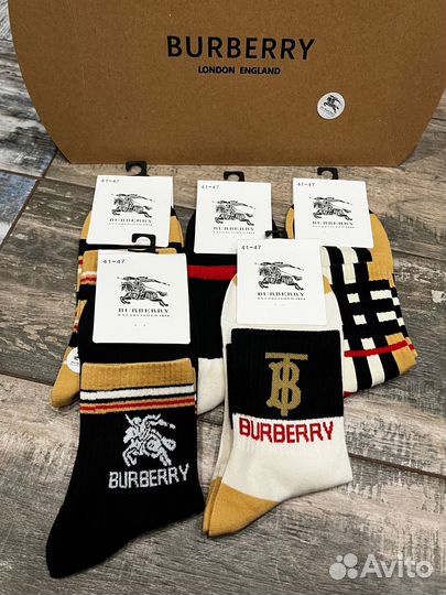 Носки мужские Burberry комплект 5 пар новые