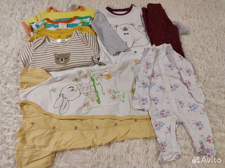 Одежда на девочку от 0 до 3-4 лет пакетом