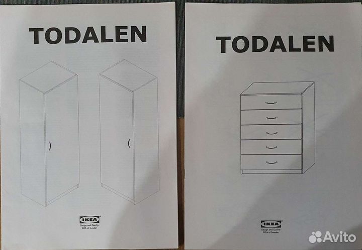 Инструкции комода/шкаф-пенала IKEA todаlen