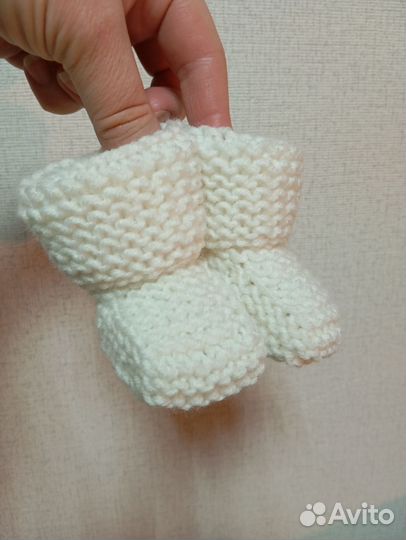 Пинетки вязаные детские