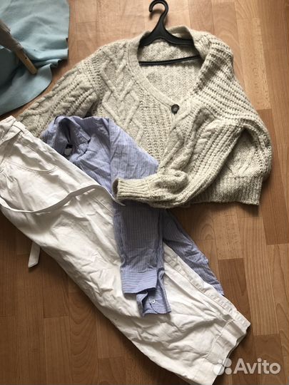 Вещи пакетом Кардиган Блузка Джинсы, р.44-46