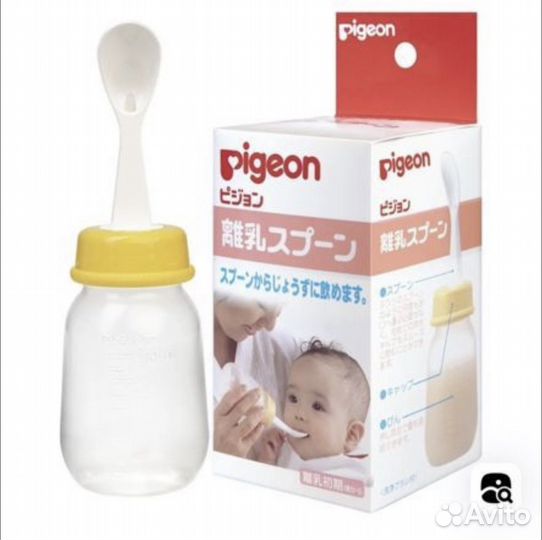 Бутылочка с ложкой pigeon