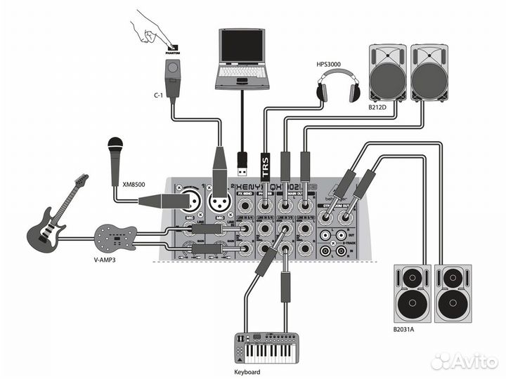 Микшерный пульт Behringer QX1002USB