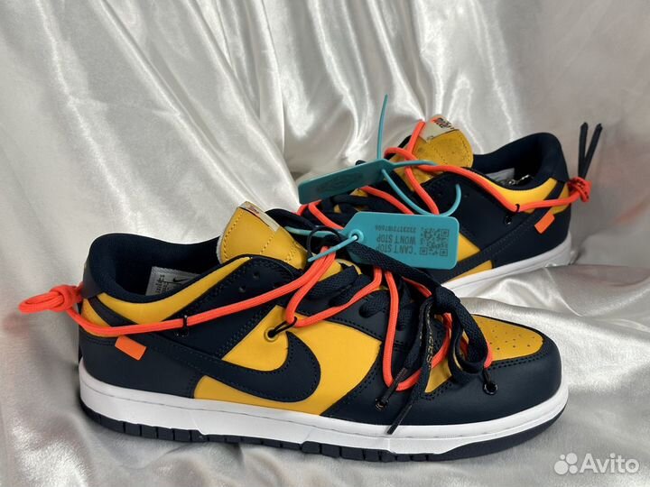 Кроссовки Dunk Low “Off-White - University Gold”