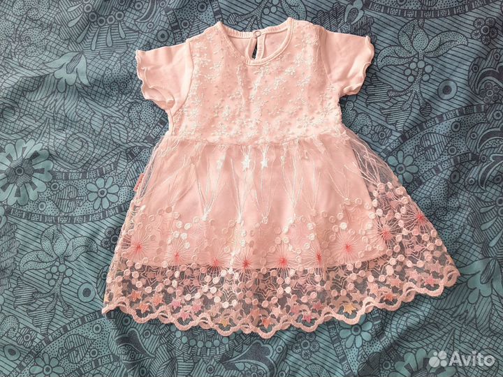 Платье хб с вышивкой