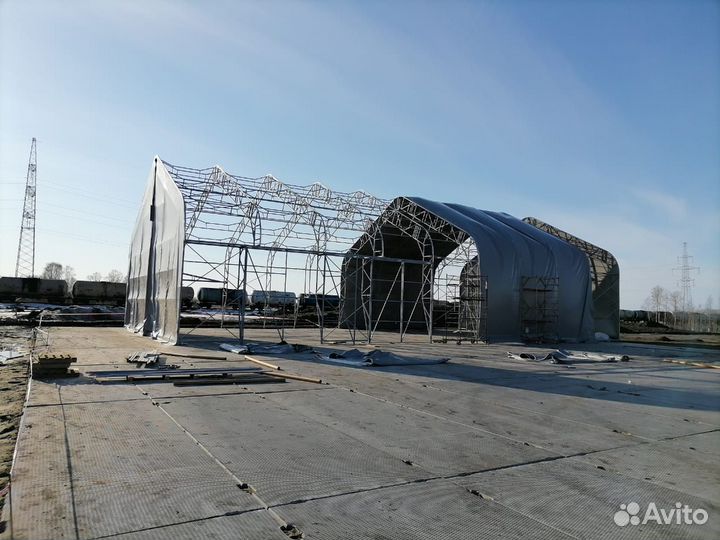 Каркас ангара Технотент 9х16 м. с двускатной крыше