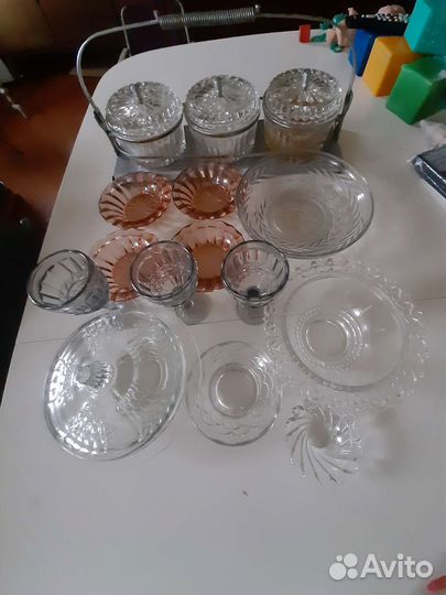 Советская посуда из стекла