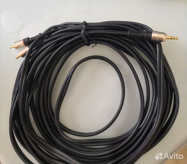 Аудио кабель 6м тюльпаны - 3,5 джек