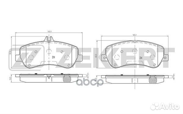 Колодки торм. диск. передн. MB E-Class (207) 11