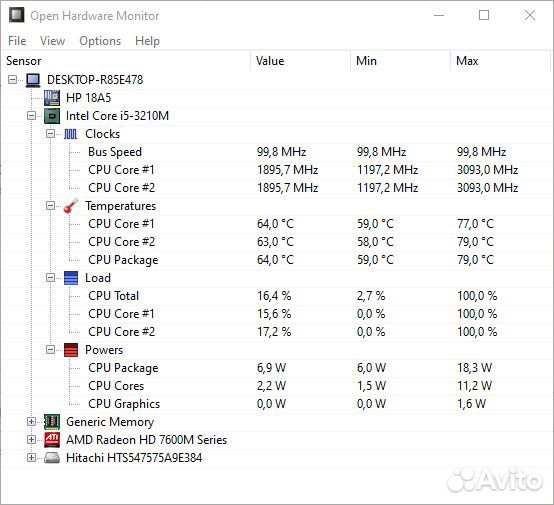 Процессор Intel Core i5-3210M