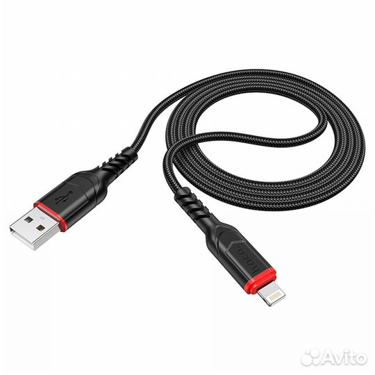 Кабель USB - Lightning 1м hoco X59 Victory черный