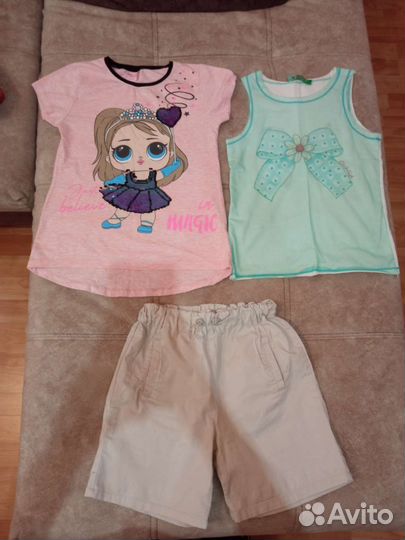 Вещи пакетом на девочку 128-140