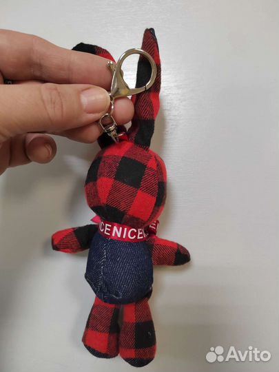 Брелок ручной работы на ключи или сумку Зайчик