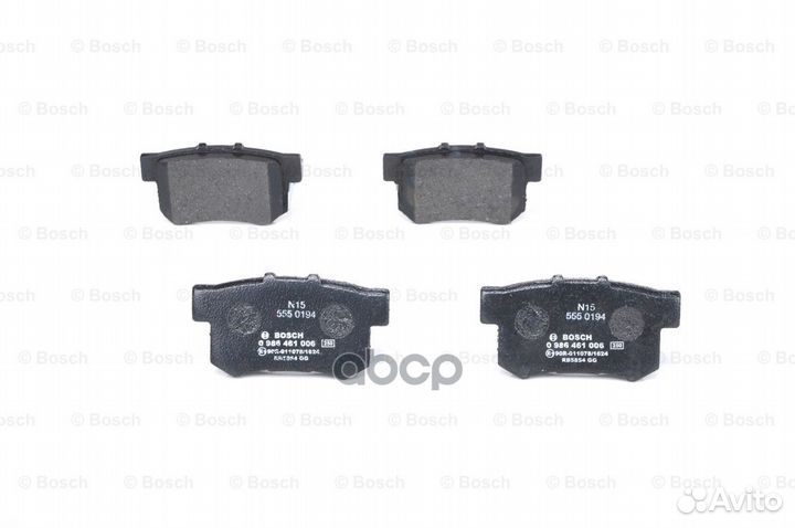 Колодки тормозные дисковые зад 0986461006 Bosch