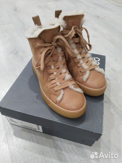 Ботинки кеды ecco зимние