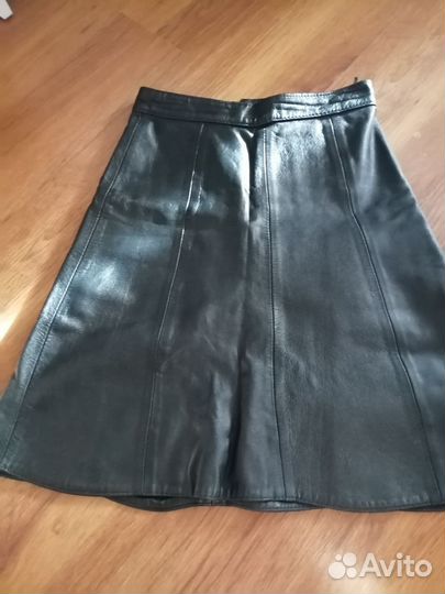 Кожаная юбка натуральная 42