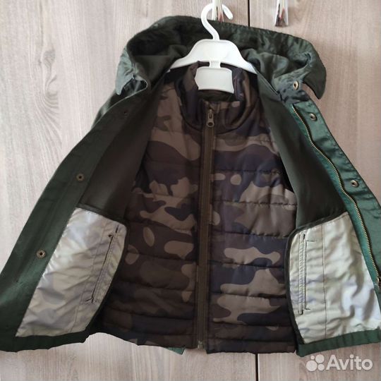 Парка для мальчика, 2в1, 98