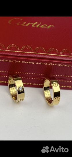 Кольцо cartier love позолота