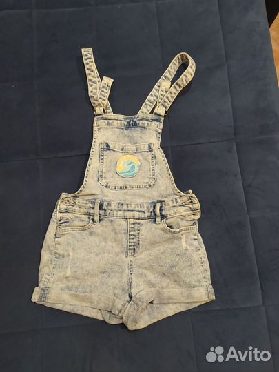 Джинсовый комбинезон для девочки, р.146