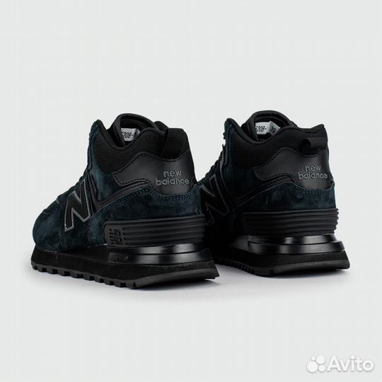 Кроссовки New Balance 574 Mid Navy Black with Fur