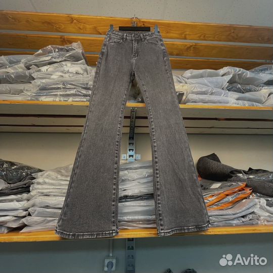 Джинсы клеш Rick Owens Dusty Charcoal Drop-Flare