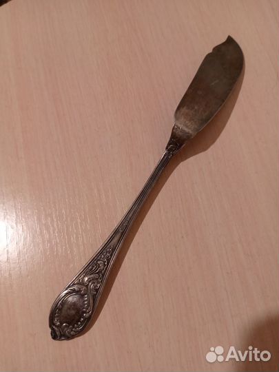 Нож - лопатка для рыбы или масла Мельхиор СССР