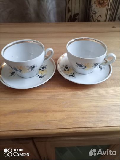 Чашки с блюдцами СССР