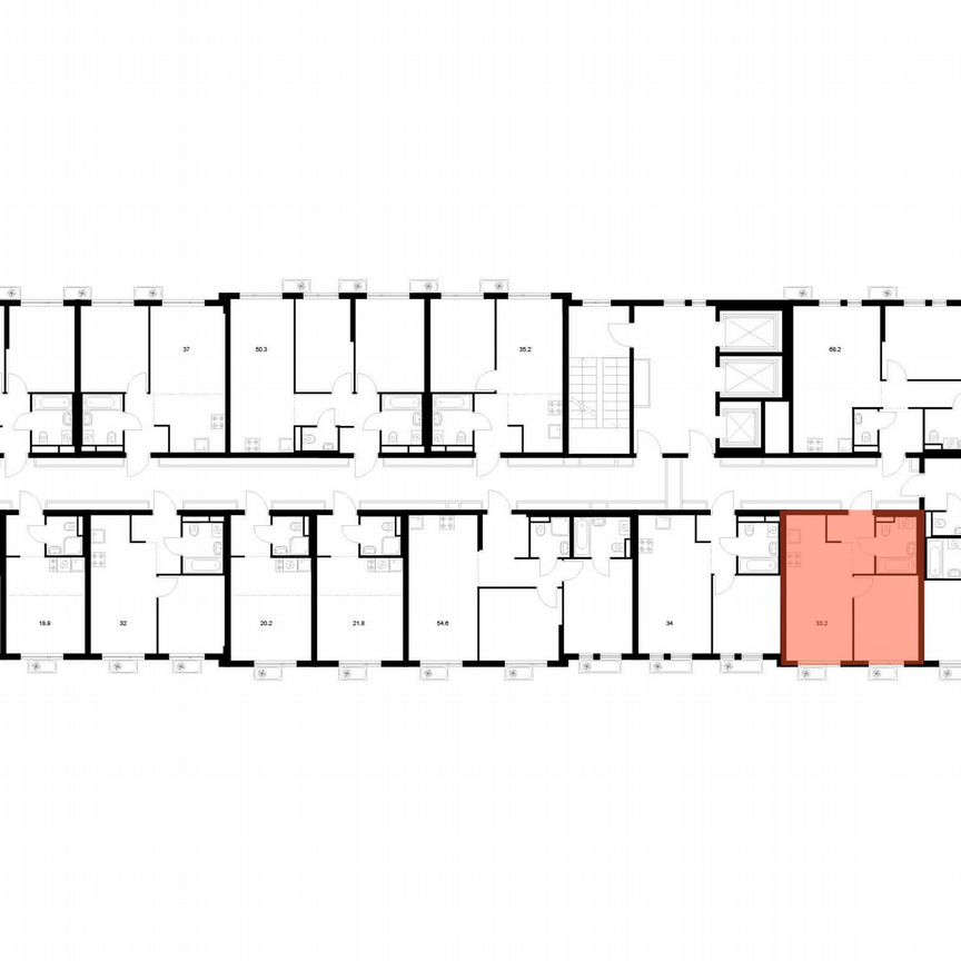 1-к. квартира, 33,2 м², 12/25 эт.