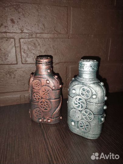 Бутылочки в стиле лофт(индастриал,стимпанк)