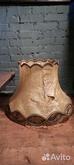 Огромный винтажный абажур. Торшер. Лампа