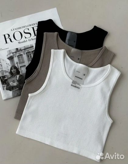 Топ женский moss wear черный xs-s