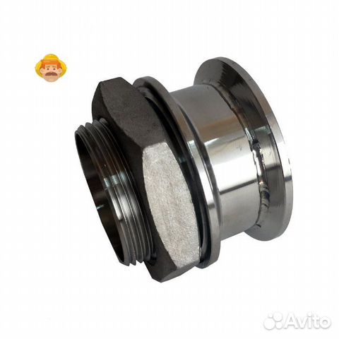 Врезка 1,5 дюйма под кламп (резьбовая с гайкой)