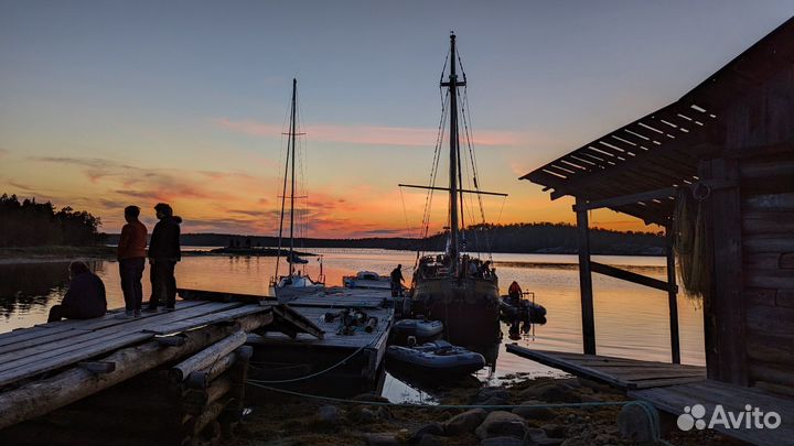 Прогулка на парусной яхте. Отдых на Белом море