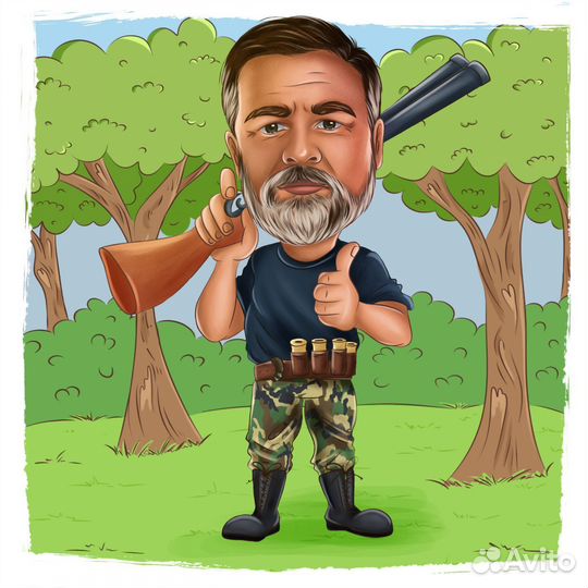 Шарж, портрет по фото на заказ