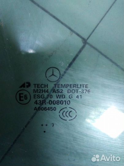 Стекло двери передней правой Mercedes-Benz ML-Clas