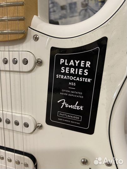 Электрогитара fender player stratocaster HSS