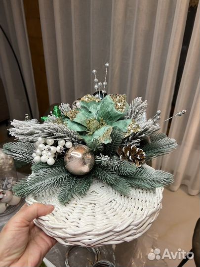 Новогодний декор для дома, рождественский сапожок