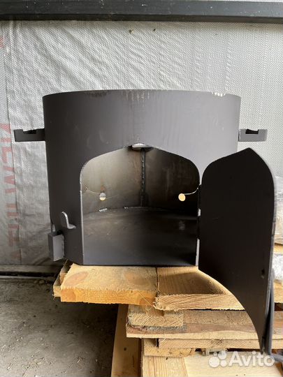 Печь для казана с дымоходом