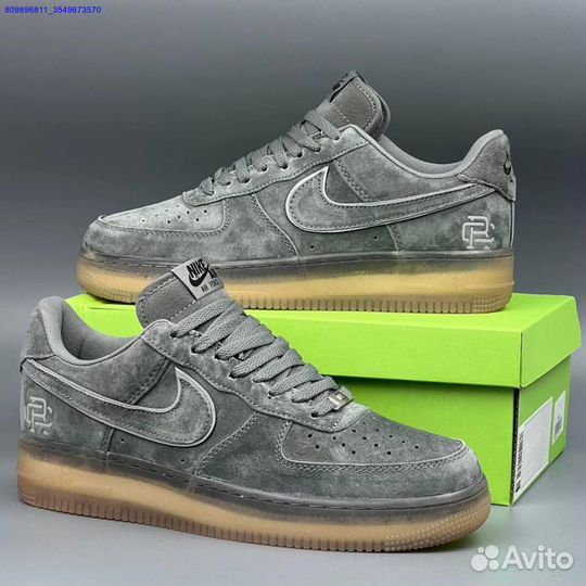 Кроссовки Nike Air Force 1 Серые (Арт.81591)