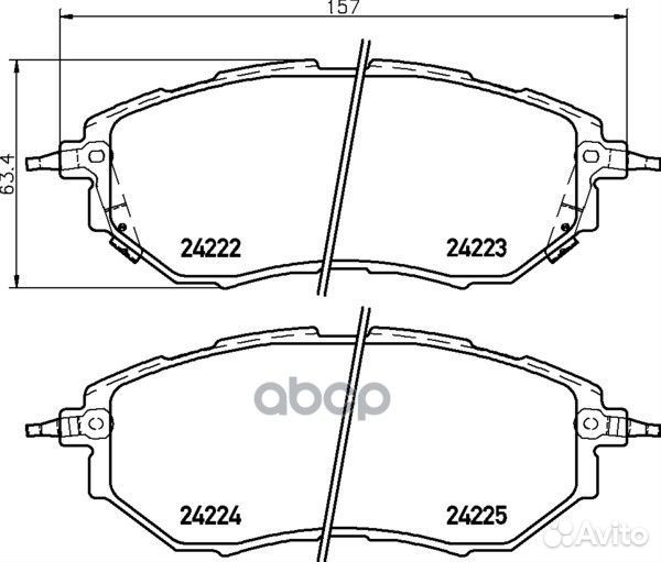 Колодки тормозные дисковые перед NP7008 NIS