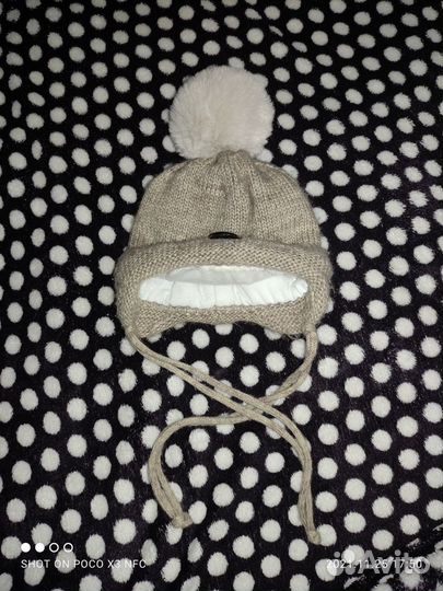 Шапка зимняя для новорожденных