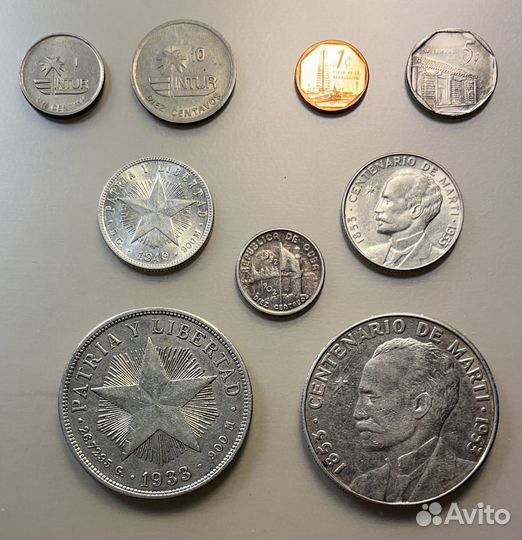 Монеты куба – набор №5 – 9 шт