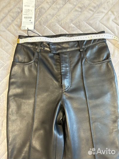 Брюки кожаные zara