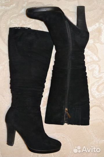 Зимние замшевые сапоги, р. 35-36