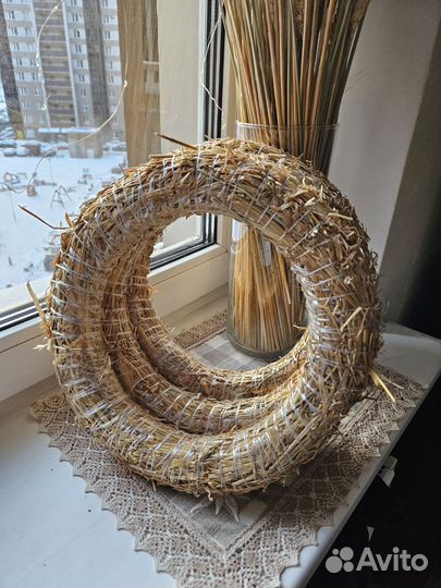 Основа для венка из соломы 35см