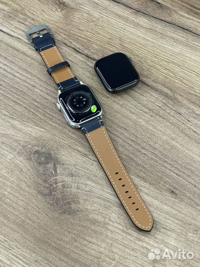 Новый кожаный ремешок apple watch 45-49 мм