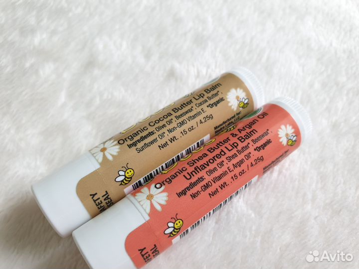 Бальзам для губ с маслом какао Sierra Bees с iherb