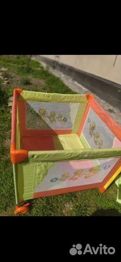 Большой детский манеж и коляска