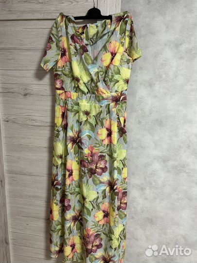 Желтое платье женское