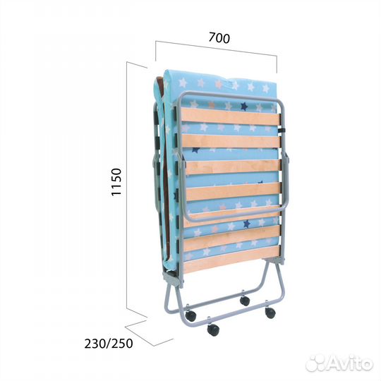 Раскладушка с ортопедическим основанием, в наличии